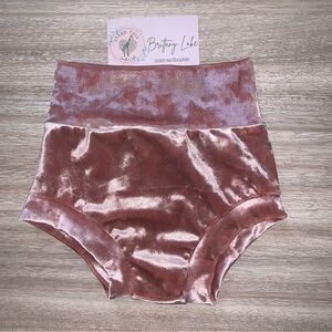 Crushed velvet pink baby bummies handmade new